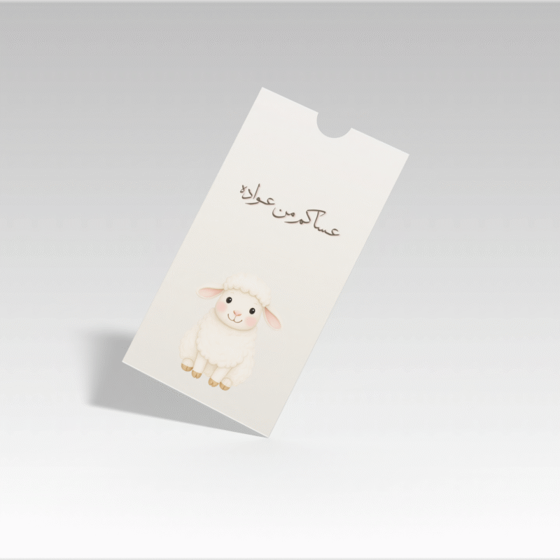 20pc Eid envelops Cute Sheep Design with “Eid Mubarak” in Arabic